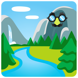 Disguised face and National park