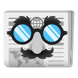 disguised face and newspaper