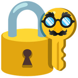 Disguised face and Old key