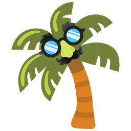 disguised face and palm tree