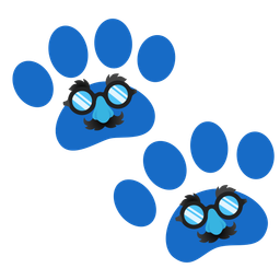 disguised face and paw prints