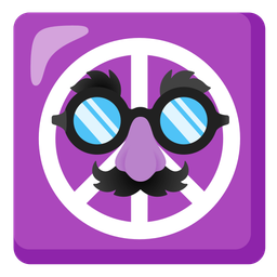 disguised face and peace symbol