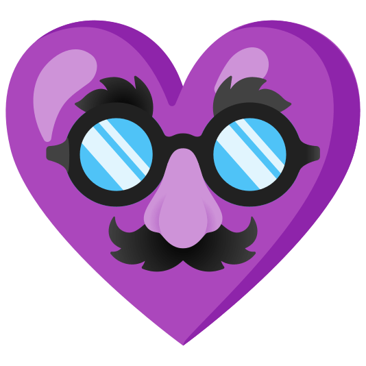 Disguised face and Purple heart