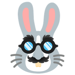 disguised face and rabbit face