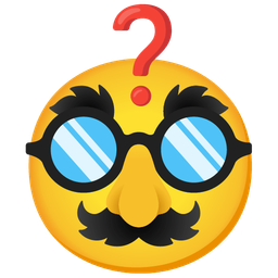 disguised face and red question mark