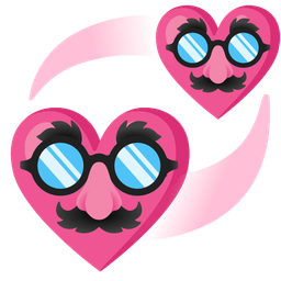 disguised face and revolving hearts