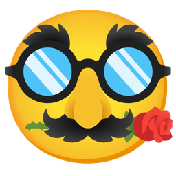 disguised face and rose