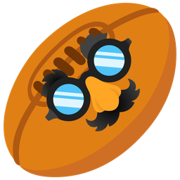 disguised face and rugby football