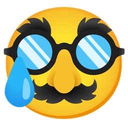 disguised face and sad but relieved face