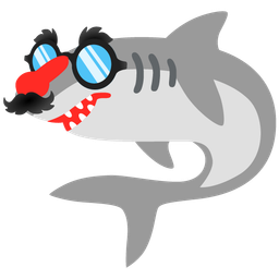 disguised face and shark