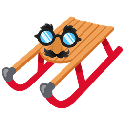 Disguised face and Sled