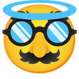 Disguised face and Smiling face with halo