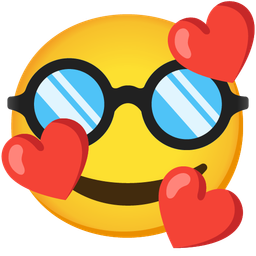 Disguised face and Smiling face with hearts