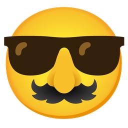 disguised face and smiling face with sunglasses