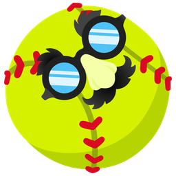 disguised face and softball