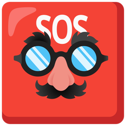 disguised face and SOS button