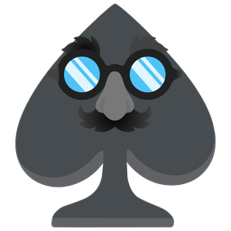 Disguised face and Spade suit