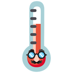 disguised face and thermometer