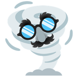 disguised face and tornado