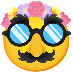 disguised face and tulip