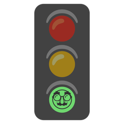 disguised face and vertical traffic light