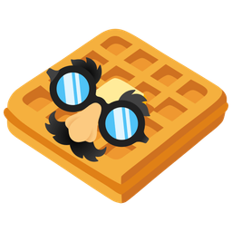 disguised face and waffle