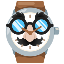 disguised face and watch