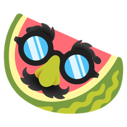 disguised face and watermelon