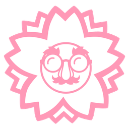 disguised face and white flower