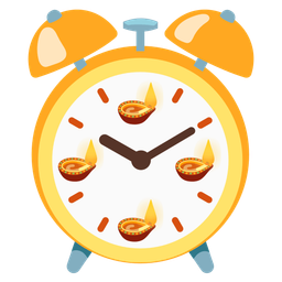 diya lamp and alarm clock