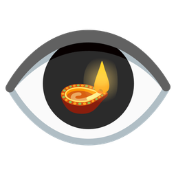 diya lamp and eye