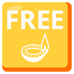 diya lamp and FREE button