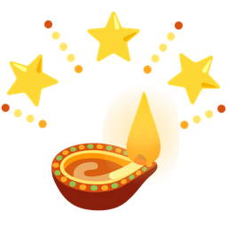 diya lamp and glowing star