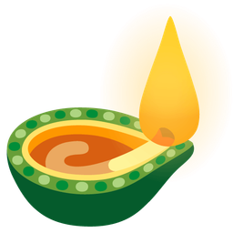 diya lamp and green heart