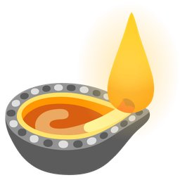 diya lamp and grey heart