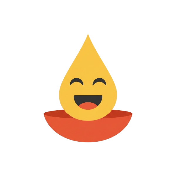 Diya lamp and Grinning squinting face