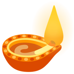diya lamp and orange heart
