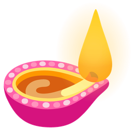 diya lamp and pink heart