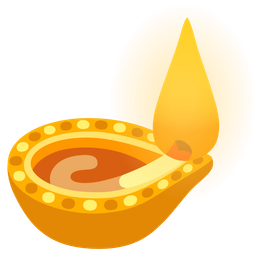 diya lamp and yellow heart