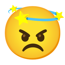 dizzy and angry face