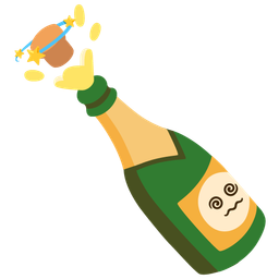 dizzy and bottle with popping cork