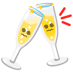 dizzy and clinking glasses