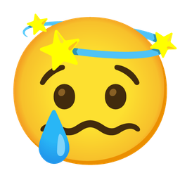 dizzy and crying face