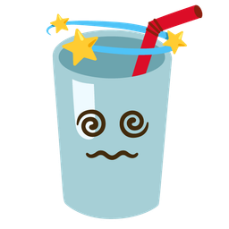 dizzy and cup with straw