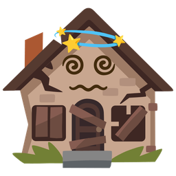 dizzy and derelict house