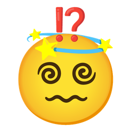 dizzy and exclamation question mark