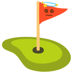 dizzy and flag in hole