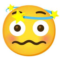 dizzy and flushed face