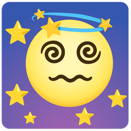 dizzy and full moon face