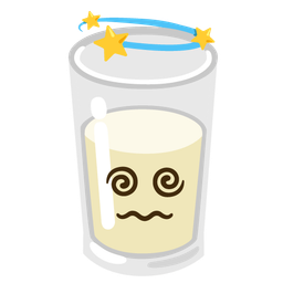 dizzy and glass of milk
